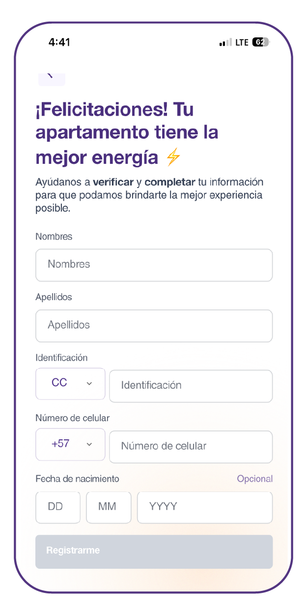 Instructivo datos personales app enerBit