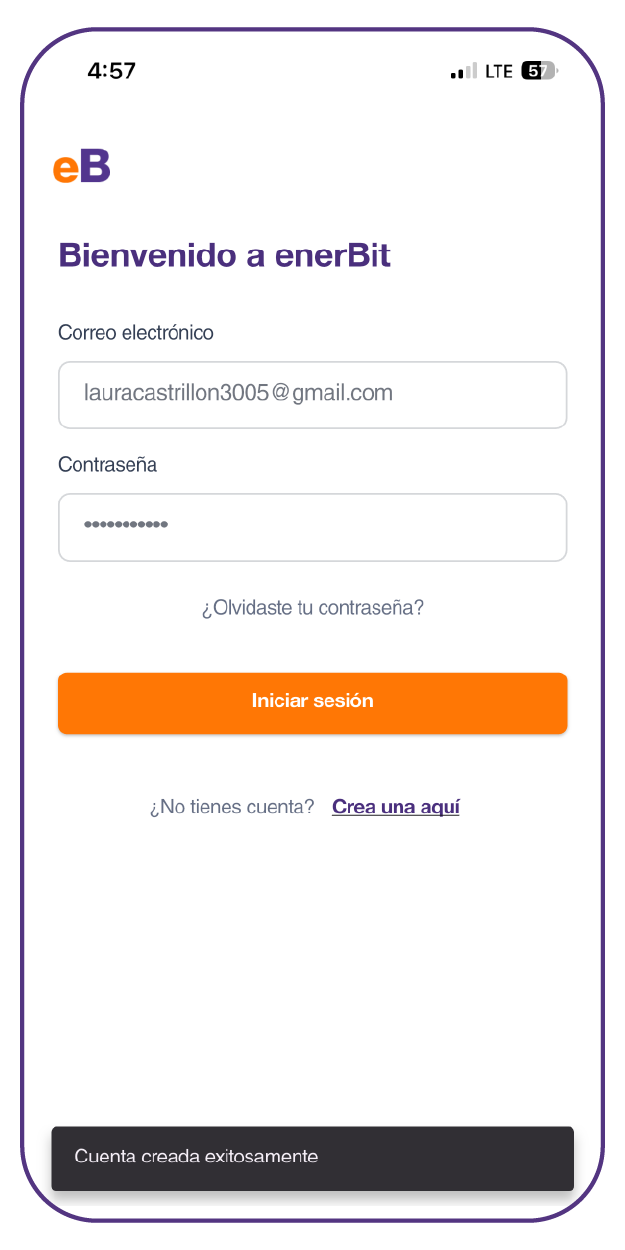 Instructivo inicio sesión app enerBit