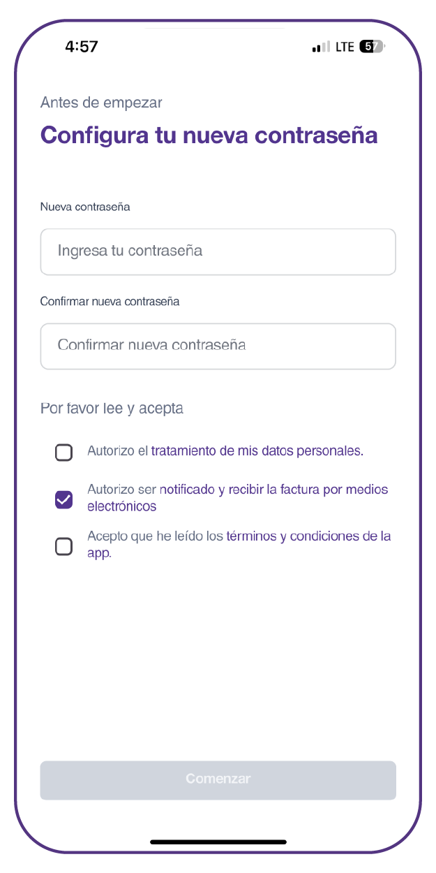 Instructivo actualizar contraseña app enerBit