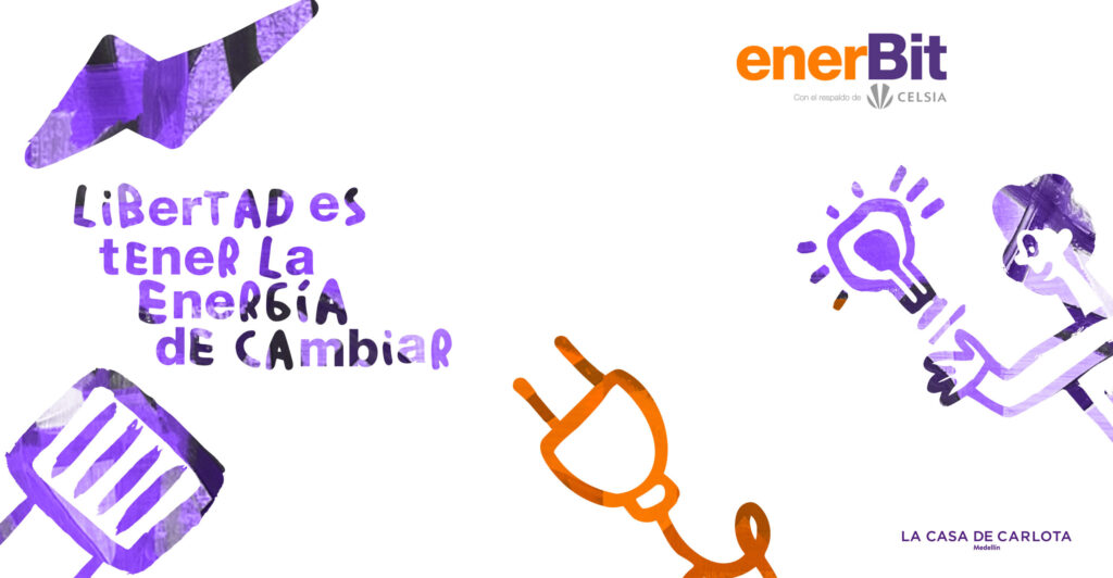 Pinturas hechas por artistas de La Casa de Carlota en el taller de la campaña De otros colores de enerBit